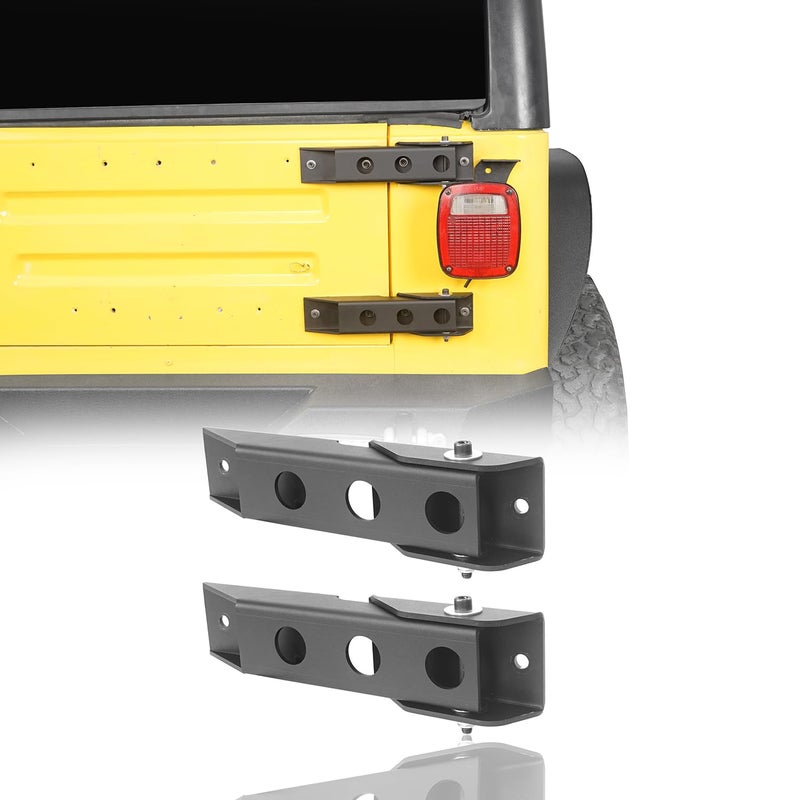 V8 GOD Wrangler Tailgate Hinge Set Compatible with Jeep Wrangler TJ 1997 1998 1999 2000 2001 2002 2003 2004 2005 2006 - Image 1